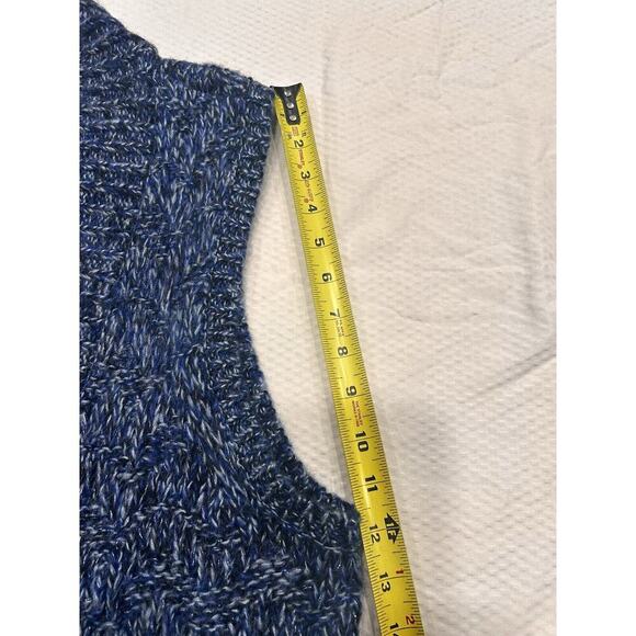 Chicos Women’s Sleeveless Open Knit Long Cardigan Sweater Size 2 Large Blue - Picture 8 of 10
